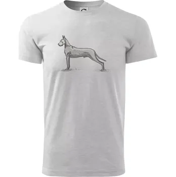 Vintage Great dane - Triko extra velké (5-8XL) - 6XL ( Světlešedý Melír )