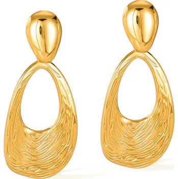 Náušnice Šperky4U Visací zlacené ocelové náušnice - OPS0006