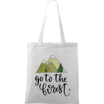 Go to the forest - Taška bavlněná - 42 x 38 cm ( Bílá )