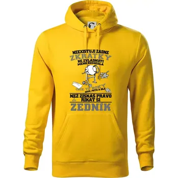 Pánská mikina Zedník zkratky - Mikina pánská Cape s kapucí - 2XL ( Žlutá )