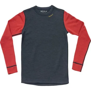 Dětské funkční tričko Devold EXPEDITION MERINO - červená 164