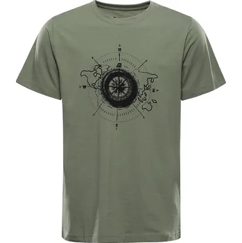 Pánské bavlněné triko ALPINE PRO Morol zelené Velikost: S