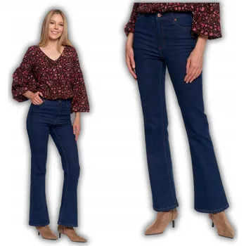 Dámské džíny ZVONOVÉ DŽÍNY DÁMSKÉ DŽÍNOVÉ KALHOTY ROZŠÍŘENÉ NOHAVICE MÓDNÍ MORAJ L