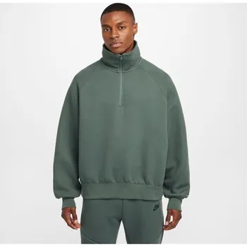 Pánský svetr NIKE Tech Quarter Zip Fleece Top Vintage Green M