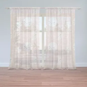 Záclona Sablio Záclony Mráčky a měsíc: 2ks 150x250cm