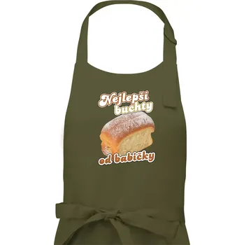 Kuchyňská zástěra Nejlepší buchty od babičky - Dámská zástěra na vaření - Univerzální velikost ( Khaki )