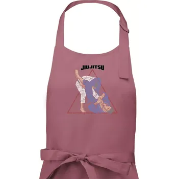 Kuchyňská zástěra Jiu jitsu triangle - Dámská zástěra na vaření - Univerzální velikost ( Starorůžová )