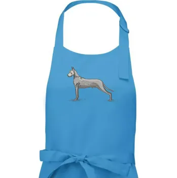 Kuchyňská zástěra Vintage Great dane - Dámská zástěra na vaření - Univerzální velikost ( Světlý tyrkys )