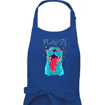 Kuchyňská zástěra Pes - Play?! - Pánská zástěra na vaření - Univerzální velikost ( Královská modrá )