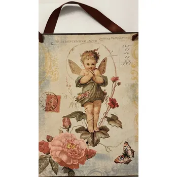 Plechová cedule Plechová cedule Andílek zelené šaty