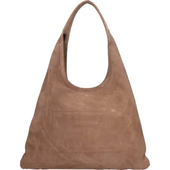 Kabelka Dámská kožená, semišová kabelka přes rameno Italia Matelda – béžová