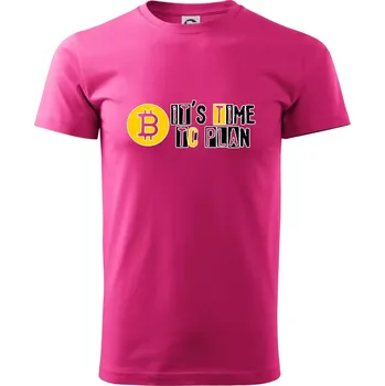 It's time to plan bitcoin - Klasické pánské triko vyšší gramáže - XS ( Purpurová )