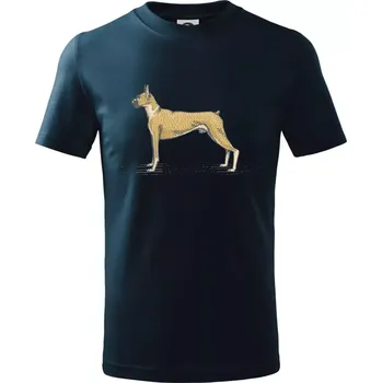 Vintage Boxer - Tričko dětské bavlněné - 98 cm / 2 roky ( Námořní modrá (velmi tmavá - téměř černá) )