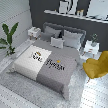 Přehoz na lůžko Přehoz na postel Detexpol polyester 220 cm x 240 cm šedý