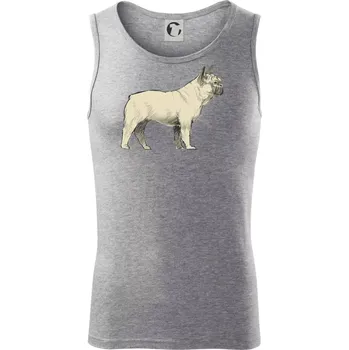 Pánské termoprádlo Vintage French bulldog - Tílko pánské Core - 2XL ( Tmavě šedý melír )