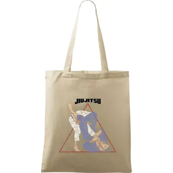 Nákupní taška Jiu jitsu triangle - Taška bavlněná - 42 x 38 cm ( Naturální )