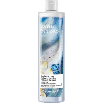 Sprchový gel Avon Krémový Sprchový Gel Velvet Latte Ovesné Mléko & Chrpa 500 ml