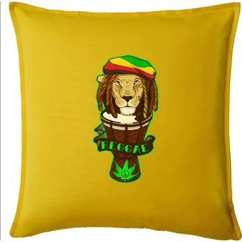 Polštář Reggae lev - Polštář 50x50 - 50x50 - Pouze potah ( Žlutá )