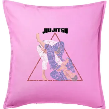 Polštář Jiu jitsu triangle - Polštář 50x50 - 50x50 - Pouze potah ( Růžová )