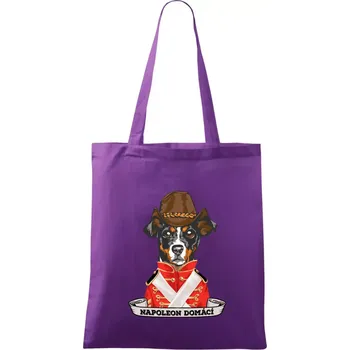 Napoleon domácí pes kříženec - Taška bavlněná - 42 x 38 cm ( Fialová )