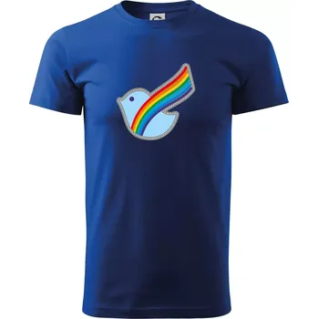 Pánské tričko Duhová holubice - Triko extra velké (5-8XL) - 6XL ( Královská modrá )