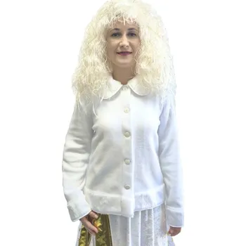 Karnevalový kostým Bílá andělský fleecový kabátek Velikost: L/XL