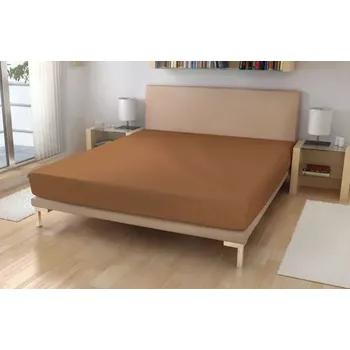 Jersey prostěradlo 90/200 oříšková