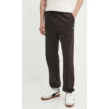 Bavlněné tepláky Wood Wood Cal Joggers 10275000.2424 hnědá 88X, vel. XL