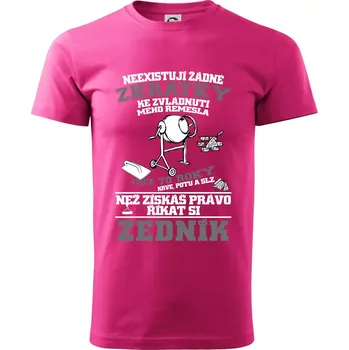 Zedník zkratky - Klasické pánské triko vyšší gramáže - XS ( Purpurová )