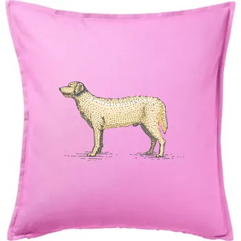 Polštář Vintage Labrador - Polštář 50x50 - 50x50 - Pouze potah ( Růžová )