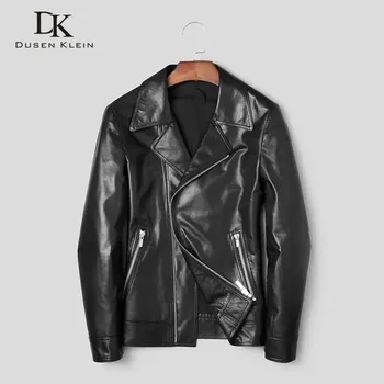 Moto bunda Leather Fashion Krátká kožená bunda z pravé jehněčí kůže Velikost: 4XL, Barva (Varianta): Černá