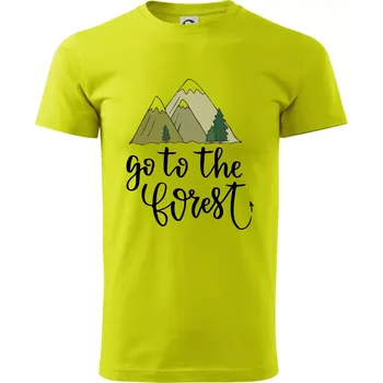 Go to the forest - Klasické pánské triko vyšší gramáže - 3XL ( Limetková )