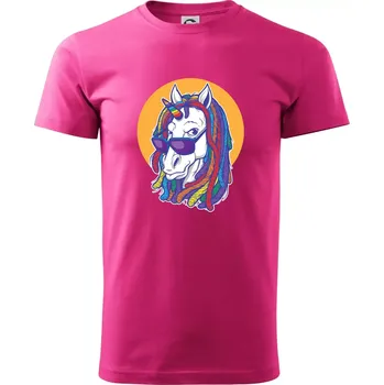 Pánská móda Rasta unicorn - Klasické pánské triko vyšší gramáže - 2XL ( Purpurová )