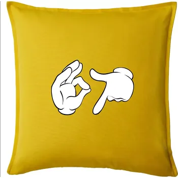 Polštář 67 - ruce - Polštář 50x50 - 50x50 - Pouze potah ( Žlutá )