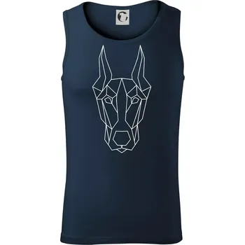 Dobrman - Geometrie - Tílko pánské Core - M ( Námořní modrá (velmi tmavá - téměř černá) )