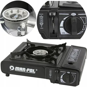 Turistický vařič KUCHENKA TURYSTYCZNA GAZOWA W WALIZCE S PIEZO ZAPALOVÁNÍM