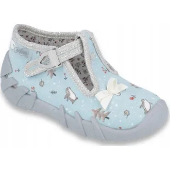 Chlapecká obuv Befado dětské papuče na suchý zip modré, velikost 21