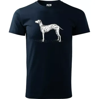 Pánské tričko Vintage Dalmatin - Triko extra velké (5-8XL) - 8XL ( Námořní modrá (velmi tmavá - téměř černá) )