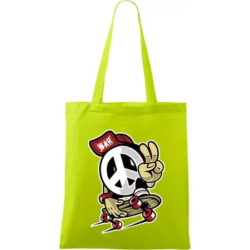 Peaceák - Taška bavlněná - 42 x 38 cm ( Limetková )