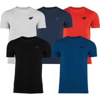 Pánské tričko 4F SADA 3 ks. PÁNSKÉ TRIČKO T-SHIRT 100% BAVLNA / vel XXL