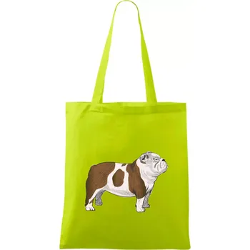 Vintage English bulldog - Taška bavlněná - 42 x 38 cm ( Limetková )