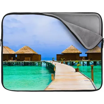 pouzdro na notebook Sablio Obal na notebook Bungalovy na moři - 17"
