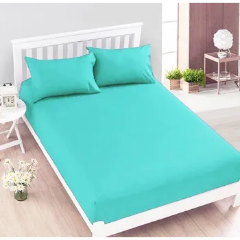 Prostěradlo Jersey mentolové prostěradlo David dvoulůžko 140x200 cm Barva: Mentolová, rozměr: 140x200cm