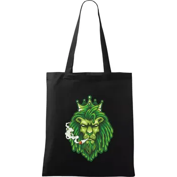 Nákupní taška Zhulený lev zelený - Taška bavlněná - 42 x 38 cm ( Černá )
