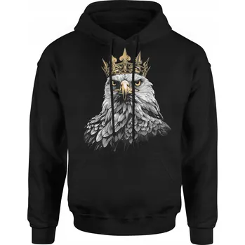 Pánská mikina MIKINA VLASTNĚNECKÁ MIKINA S POLSKÝM NÁPISEM ORLA vel. S S KAPUCÍ KAPUCÍ, TEPLÁKOVÁ SOUPRAVA