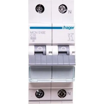 Jistič HAGER Jistič 1P+N C16A MCN516E