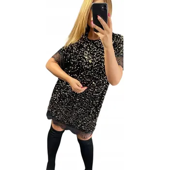 Dámské šaty Genesy koktejlové šaty glamour midi velikost 42