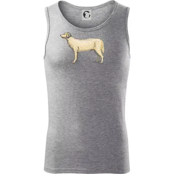 Pánská móda Vintage Labrador - Tílko pánské Core - S ( Tmavě šedý melír )