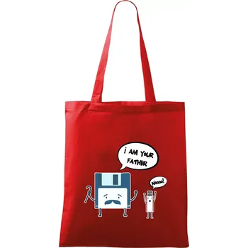 Nákupní taška I am your father USB - Taška bavlněná - 42 x 38 cm ( Červená )