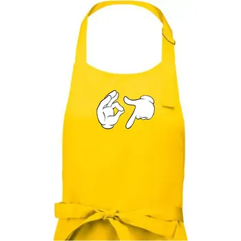 Kuchyňská zástěra 67 - ruce - Pánská zástěra na vaření - Univerzální velikost ( Žlutá )